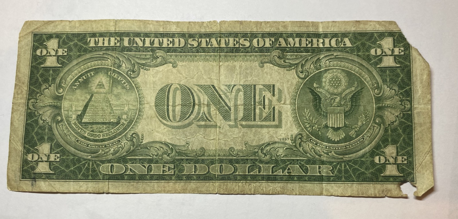 1935 A Silver Certificate YELLOW SEAL N. Africa WWII well circulated 1$ USA