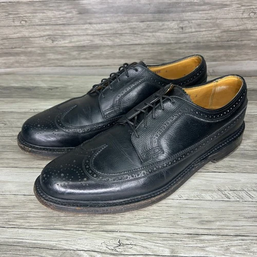 Florsheim Imperial Kenmo Black Wingtip Oxford Dress Shoes Men's 10 D