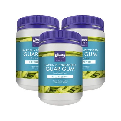 Wonder Foods PHGG 3-Pack 300g | Partially Hydrolysed Guar Gum Prebiotic Fibre