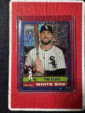 2025 Topps Heritage High Number Tim Elko RC #547 Blue Sparkle Parallel White Sox