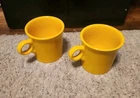 2 Sunflower / Yellow Fiesta Fiestaware Mug O Ring Handle HLC Homer Laughlin  Mug