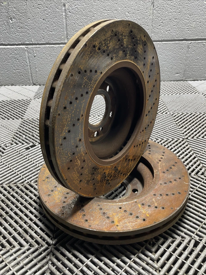 2005-2023 Mercedes C63 AMG Front Left Right Brake Disc Rotor Set OEM - Image 3 of 4
