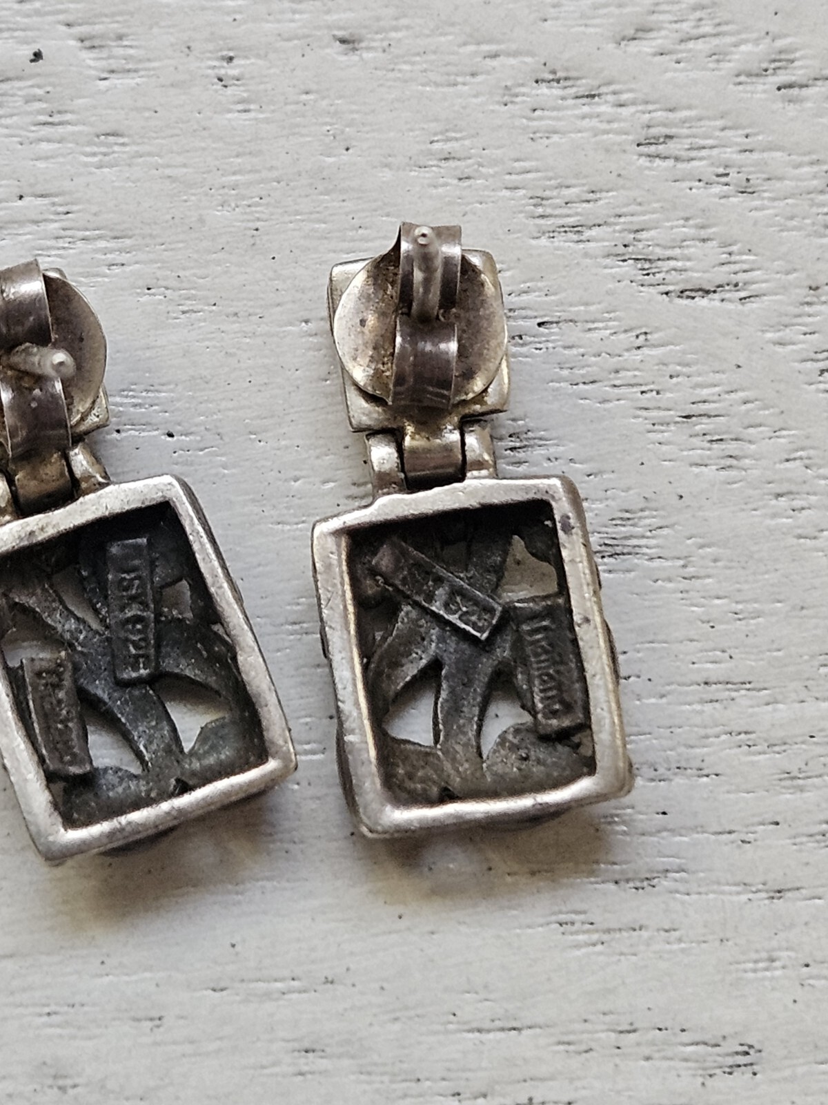 Sterling .925 Scrollwork Dangle Earrings Thailand… - image 2