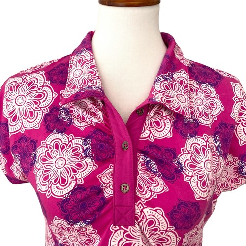 Lola Pink Floral Lightweight Athleisure Summer Shift Dress Small - Picture 2 of 8
