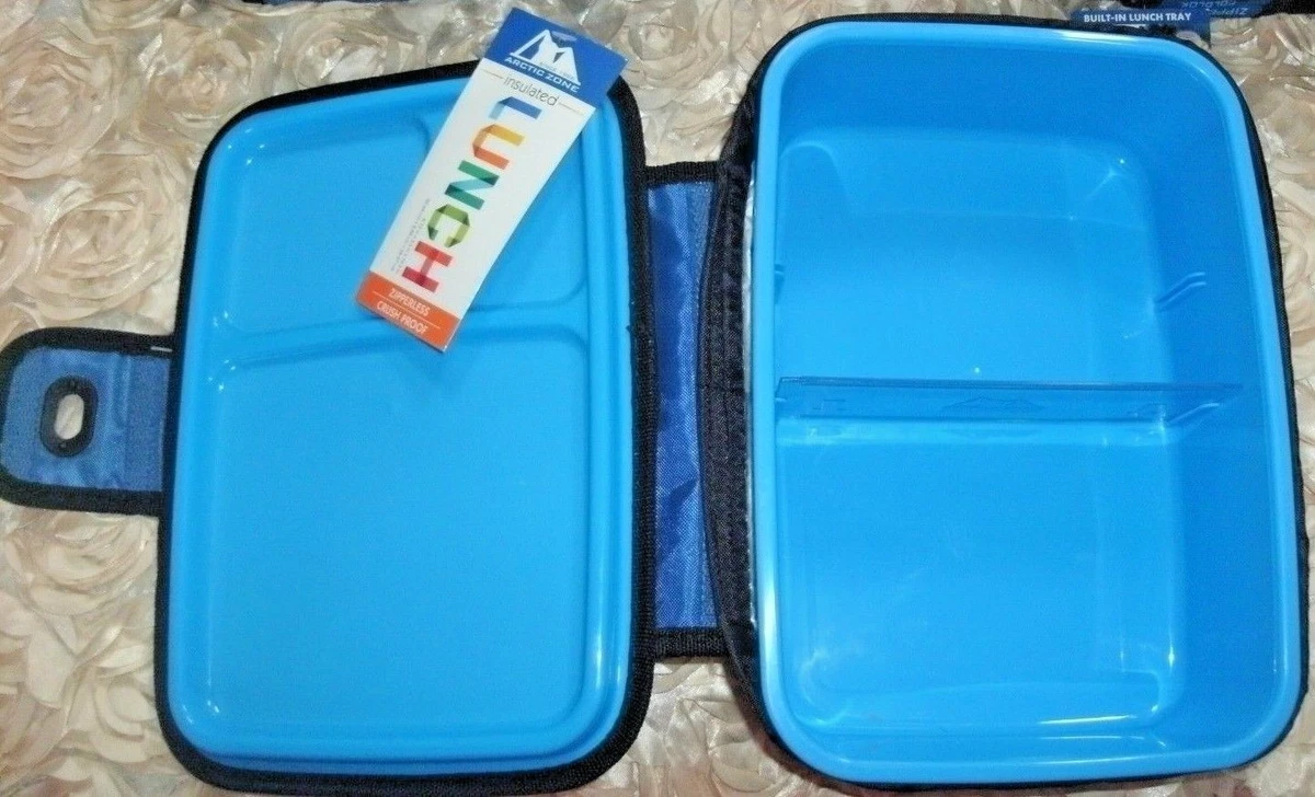 Lunch Bags and Lunch Boxes Blue - Blue Zipperless Insulated Lunch Bag