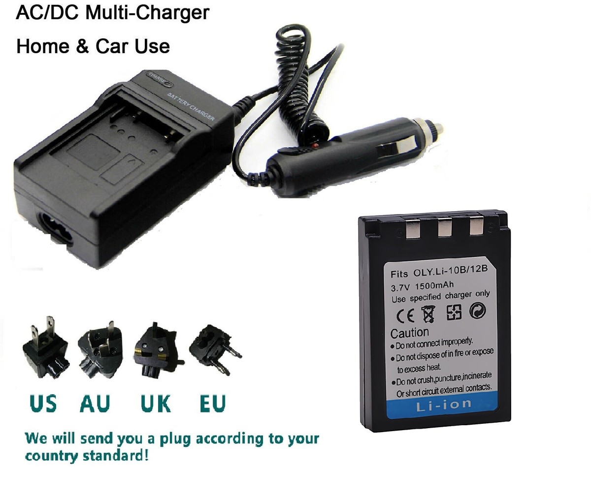 Battery+ charger for OLYMPUS Stylus 400 600 Stylus 500 Digital u