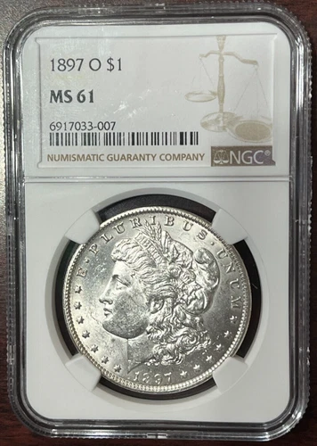 1897-O Morgan Silver Dollar NGC MS61 Nice Original White