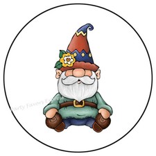 GNOME SITTING ENVELOPE SEALS LABELS PARTY FAVORS STICKERS