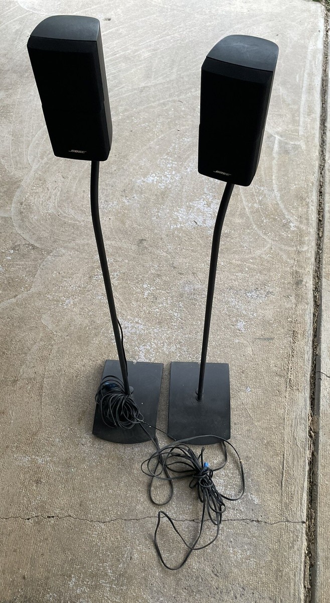 2 X Bose Dual Cube Speakers Black With Stands & Cables Working | eBay