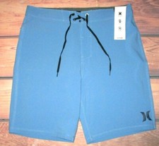 MENS HURLEY PHANTOM 4-WAY STRETCH BLUE SWIM BOARD SHORTS SIZE 32