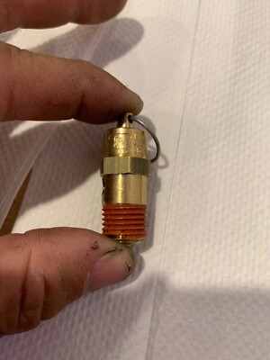 225 PSI Air Compressor Safety Valve - 1/4" Male NPT Solid Brass Pop Off Valve