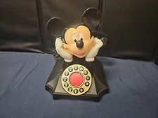 Vintage 1990s Telemania Disney Mickey Mouse Desk Telephone -Push Button RARE 🔥