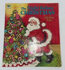 Vintage Whitman The Night Before Christmas Santa Sticker Fun, 10 X 12