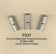 10 Non Insulated BUTT Terminals Connectors Uninsulated 2 Wire Gauge AWG MOLEX