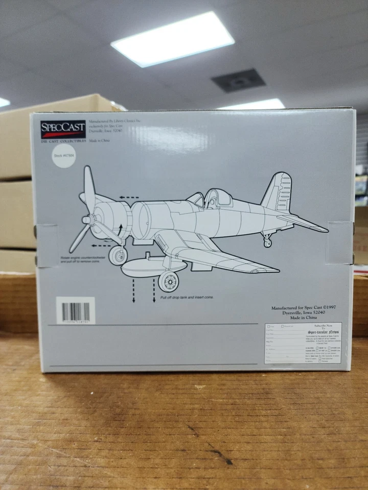 Banco diecast SpecCast F4U-1 Corsair 1997 Foto 3 de 3