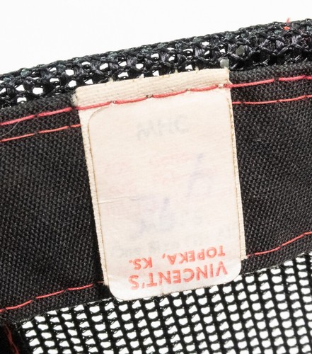 VTG Justin Boot Company 3 Stripe Trucker Rope Hat Black Snapback Cap Vintage - Picture 6 of 7
