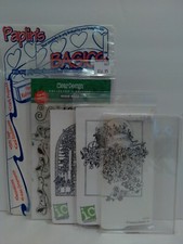 Crafts - New - Mixed Lot #4 Of Stamping Papers, Mountable Stamps, &Acrylic Block