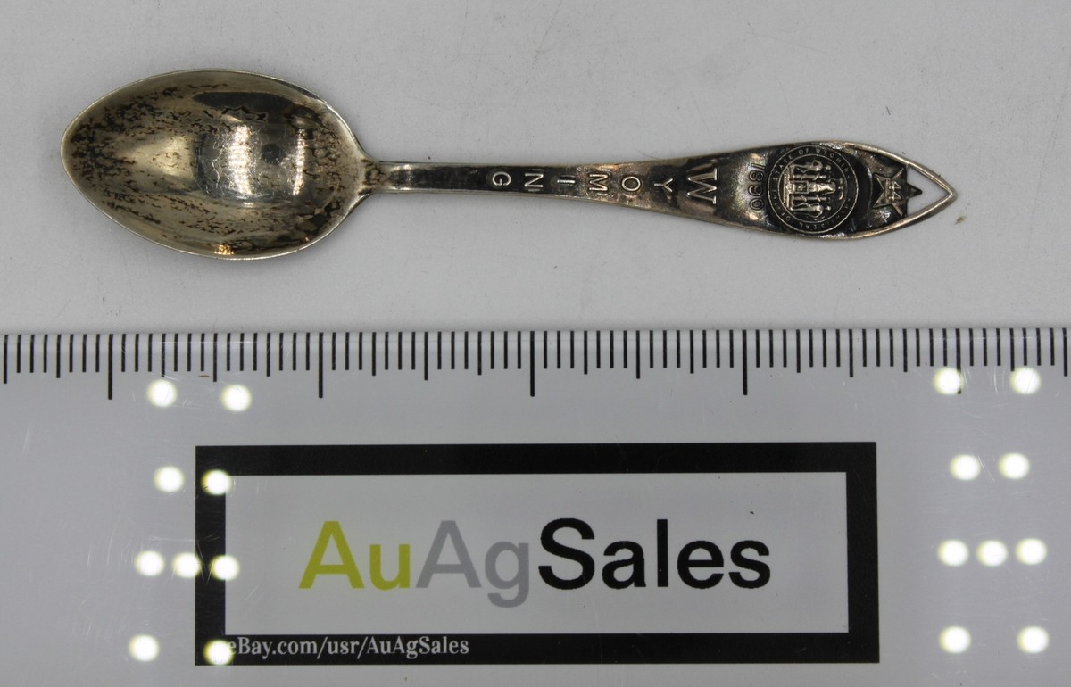 USA　州　スプーン Antique Sterling Silver State Souvenir Spoon: Wyoming State
