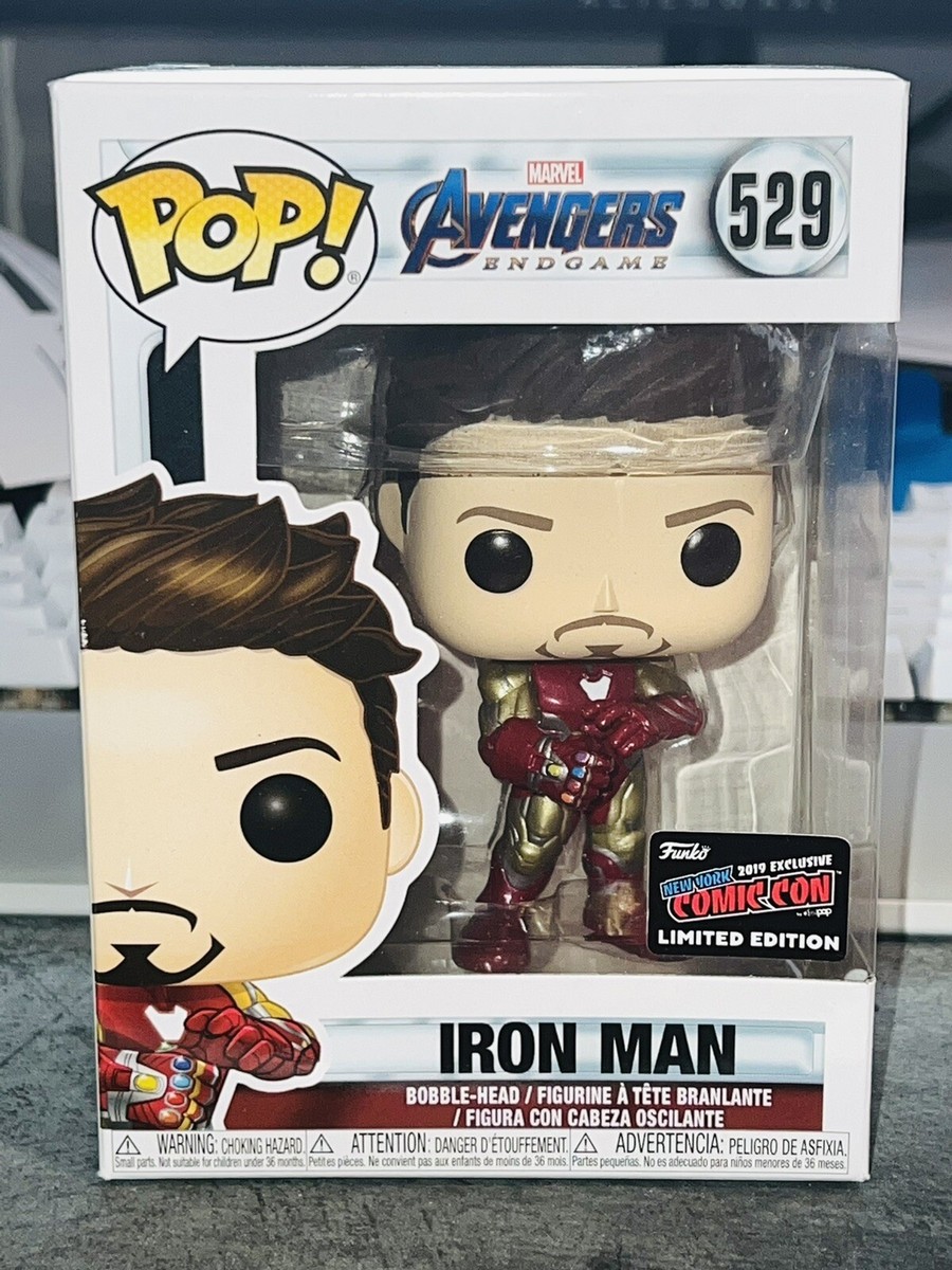 Funko Iron man tony stark pop with gauntlet NYCC exclusive pop | eBay
