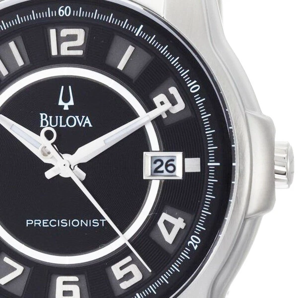Rare Men's Watch Bulova Precisionist only Time IN New Steel 96B129