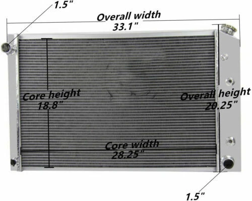 Radiador para camioneta Chevy C10 C20 C30 73-86 GMC 1500 2500/81-85 K5 Blazer/Jimmy Foto 4 de 4