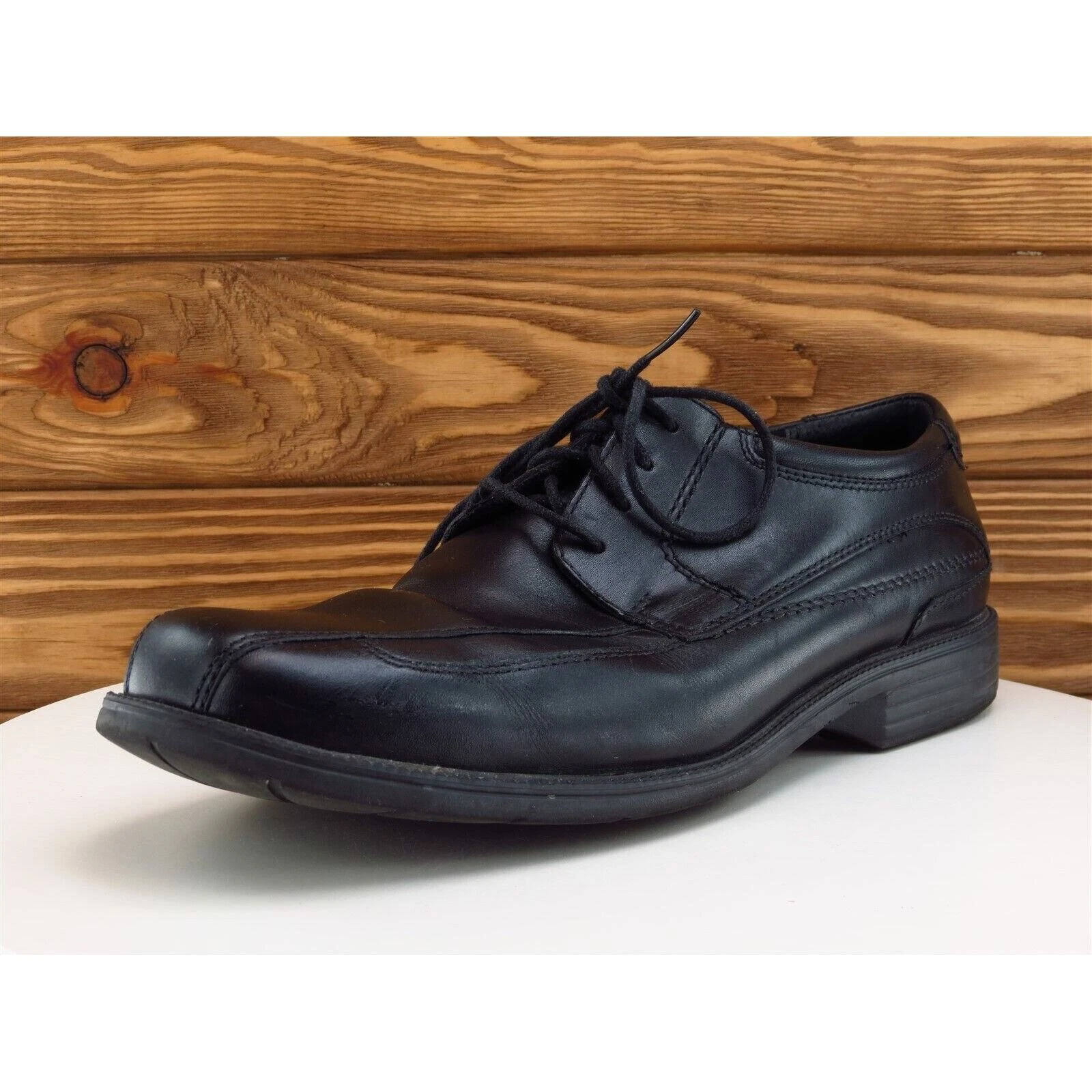 Clarks taglia 11 Derby Oxfords pelle nera da uomo stringato XTR Lite Medium (D M)