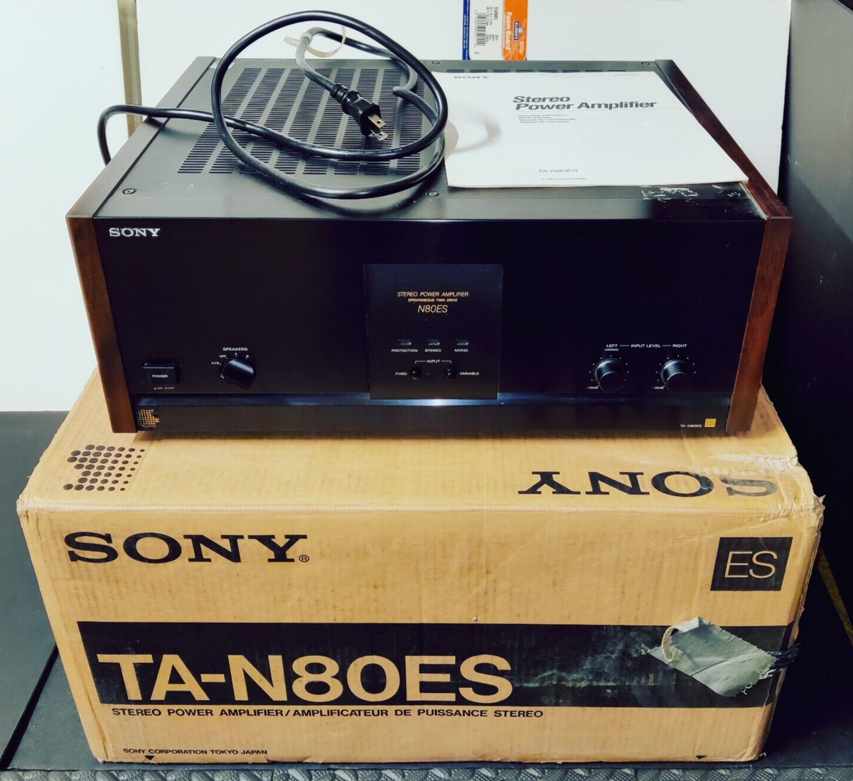 Sony TA-N80ES Stereo Mono Amplifier 200wpc 600 Watt Mono W/ Box