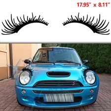 18 X 8 Car Eyelashes Decal Sticker Badge Universal For Headlight Fog Light 2x