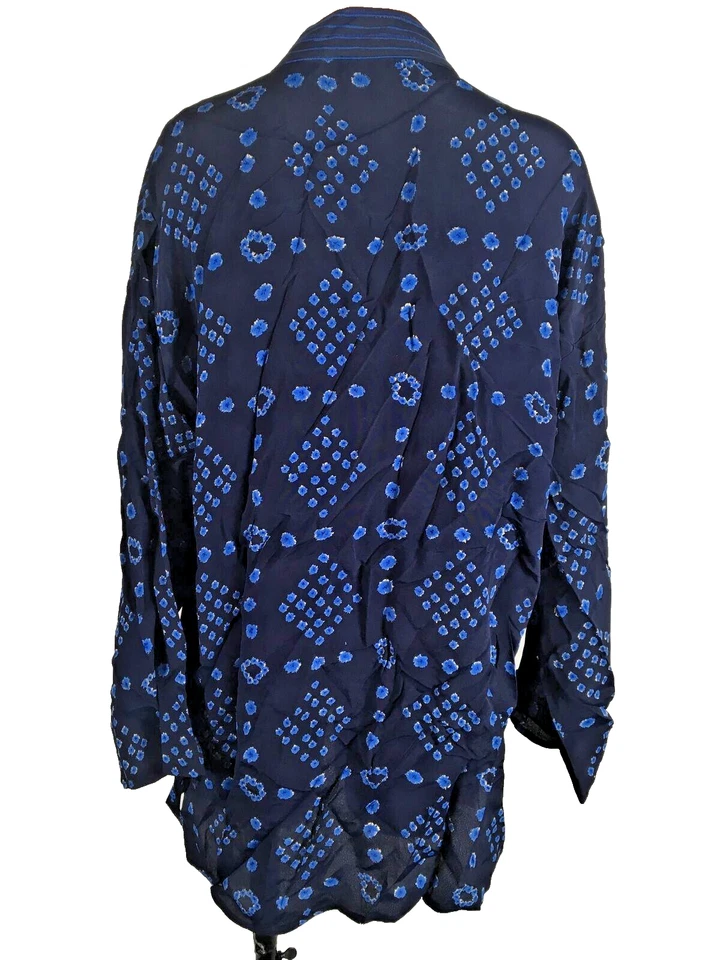 Cárdigan de noche de colección años 90 lavandería por Shelli Segal azul frente abierto suéter chaqueta Foto 2 de 4