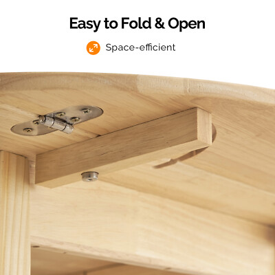 Floding Table Drop Leaf Table Dining Desk Saving Space for Kitchen
