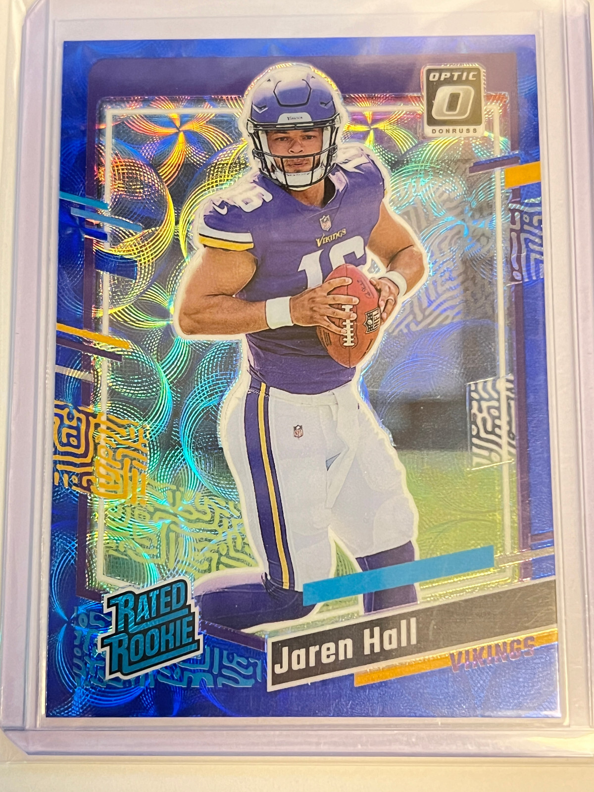 2023 Donruss Jaren Hall Optic Preview Blue Scope Rated Rookie Vikings