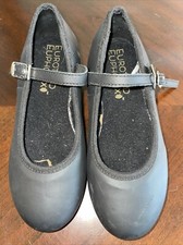 EUROTARD Strap Black Matte Non Skid Black Leather Tap Shoes Size 11.5M EUC