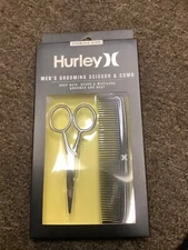 Hurley Men's Grooming Scissor & Comb Grooming Kit For Beard Mustache Steel