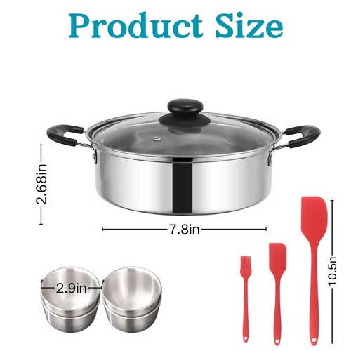 Egg Poacher Pan - 4 Poached Egg Cups Poached Egg Cooker Stainless Steel Egg P... - Picture 5 of 5