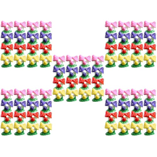 5 Pieces Artificial Plants Fairy Gardens Mushrooms Mini Sculpture eBay