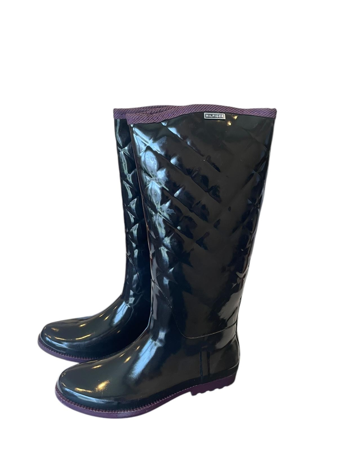 Женские винтажные непромокаемые ботинки Tommy Hilfiger черного цвета, Размер 10 М