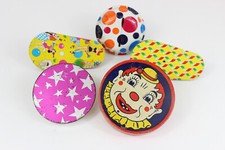 Vintage Tin Litho Noisemaker Assortment Lot of 4 with Tin Top