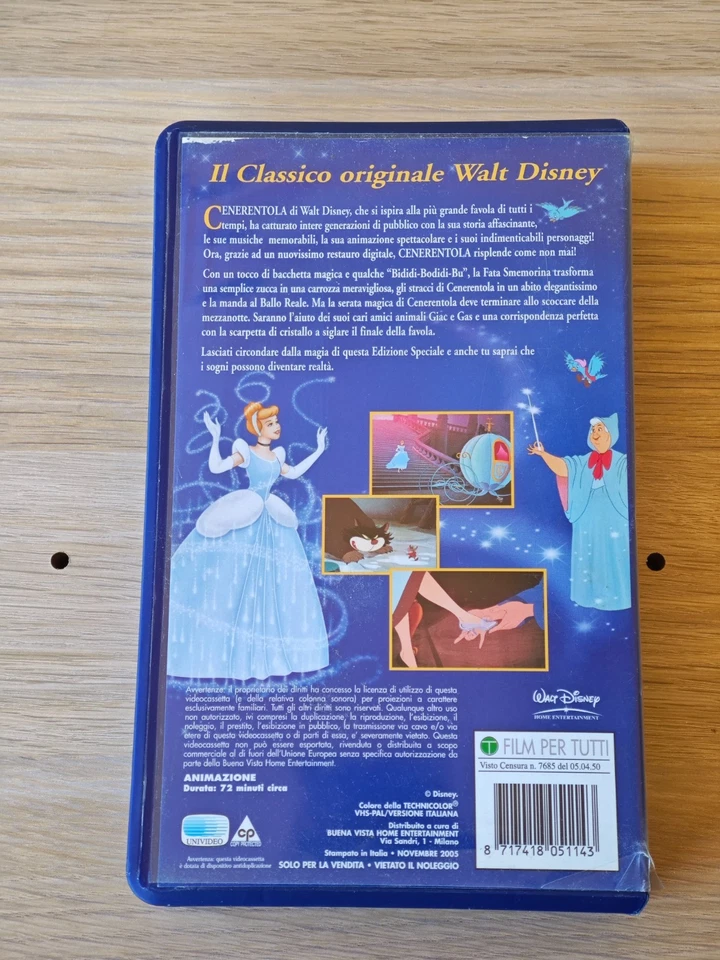 CENERENTOLA EDIZIONE SPECIALE 2005 - VHS WALT DISNEY BIC 0005702 * RARISSIMA * - Immagine 3 di 4