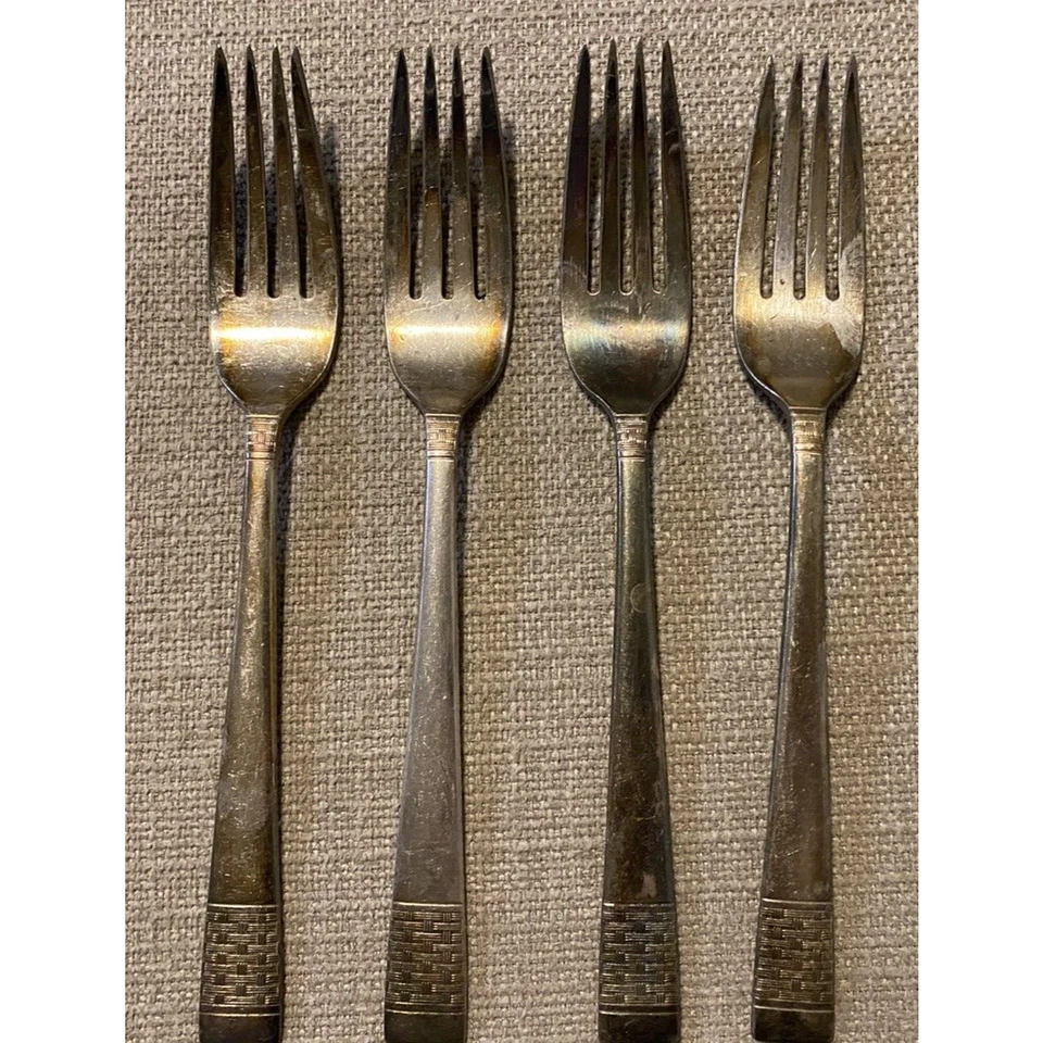 Juego de 22 piezas de cubiertos de colección National Silver Co King Edward Cavalcade necesita pulido Foto 4 de 4