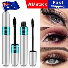 Vibely Mascara Lash Cosmetics 4D Thick Long Waterproof Silk Fiber Mascara Makeup