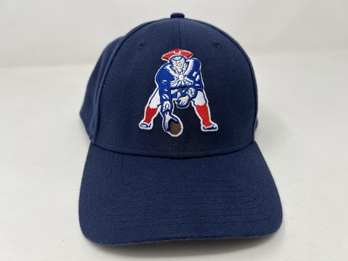 New England Patriots Retro Old School Logo Fitted New Era Hat NFL Navy Size L/XL - Picture 2 of 6