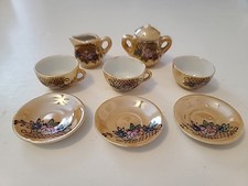 Vintage Miniatures China Tea Set Made In Japan Dollhouse Miniatures