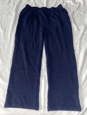 St. John Collection Marie Navy Pleated Knit Pants Womens Sz 10 Academia Santana