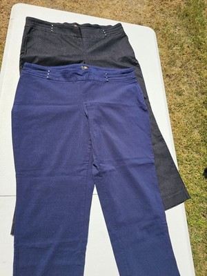 JM Collection Women s Plus Dress Pants Studded Accents. 2 Pair