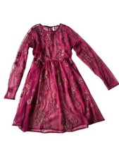 Xhilaration Sheer Embroidered Mini Dress Fairycore Romantic Gothic Size L