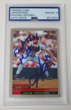 John Rocker BRAVES Signed 2000 Topps Rookie Card 314 w/