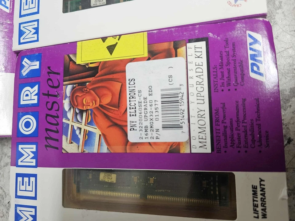 5x Rare Vintage Brand New Sealed Memory Master PNY 16MB Upgrade EDO SIMM Kits - Image 2 of 4