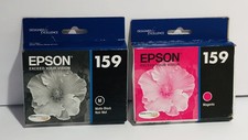 Lot Of 2 EPSON 159 Ink Matte Black Magenta Ink Genuine New Sealed Exp 2020