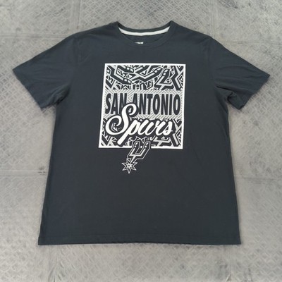 San Antonio Spurs T Shirt UNK Graphic Tee Black NBA Short Sleeve Men Large