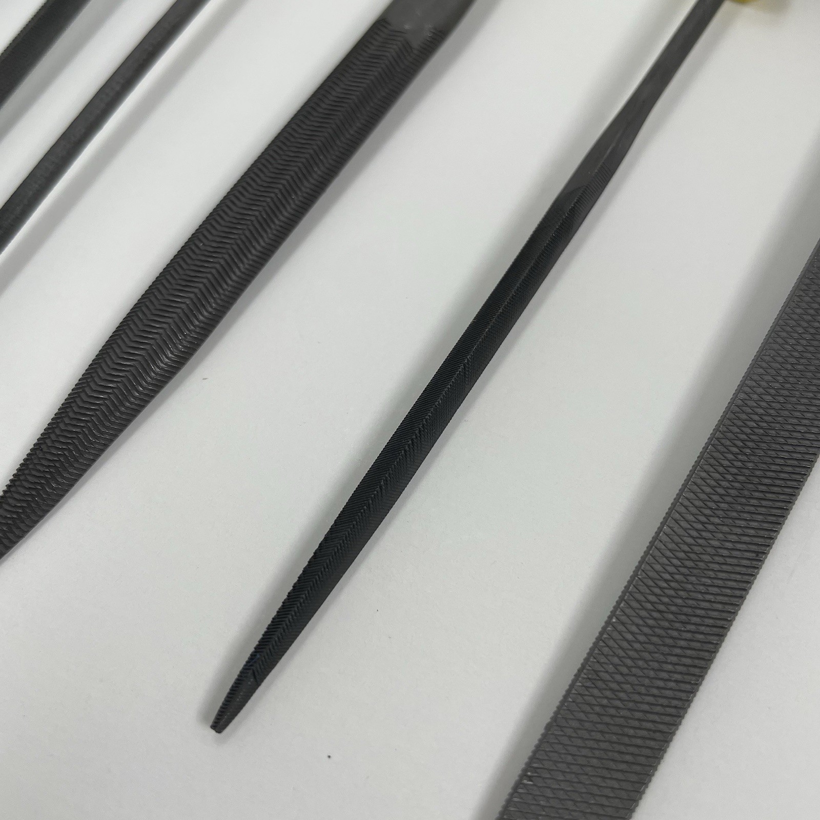 Grobet USA 6-Piece Cross Cut File Set With Handles, 18cm, Item No. 32.510 New